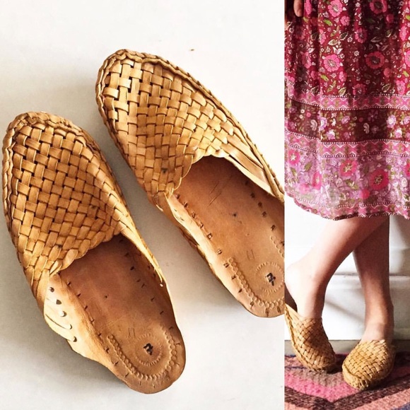 Free People Shoes - FREE PEOPLE // Woven Leather Slides